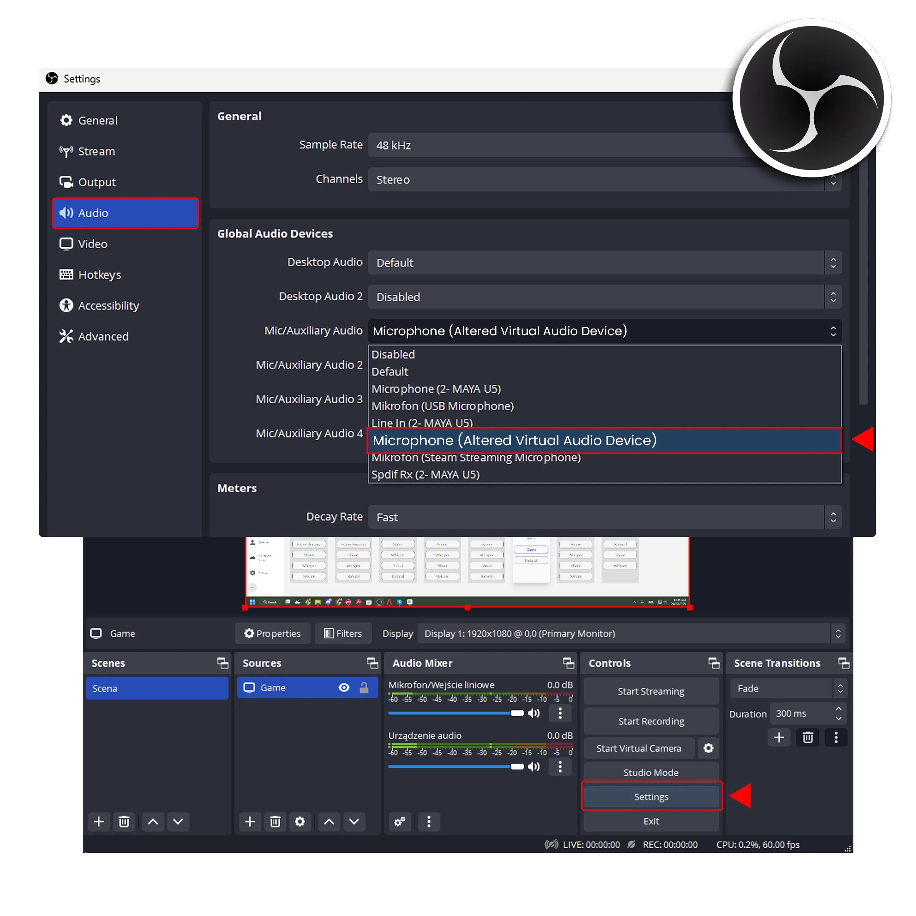 How to use Real-Time in OBS