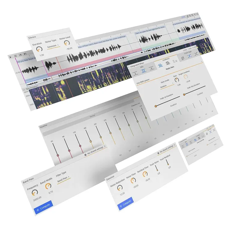 Altered Studio tools for audio and voice editing for performing voice-over